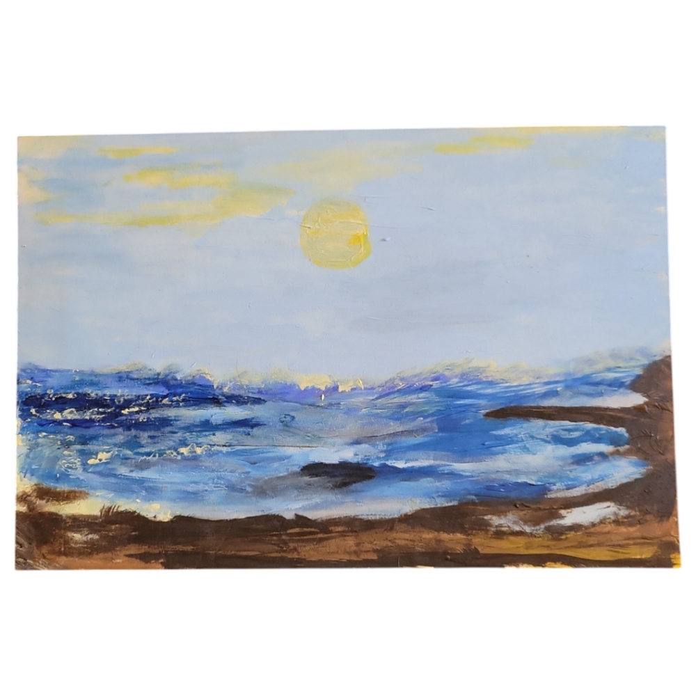 Anna's Creations Pastel Perfect Days Acrylic Wood Painting Seafoam Sunshine